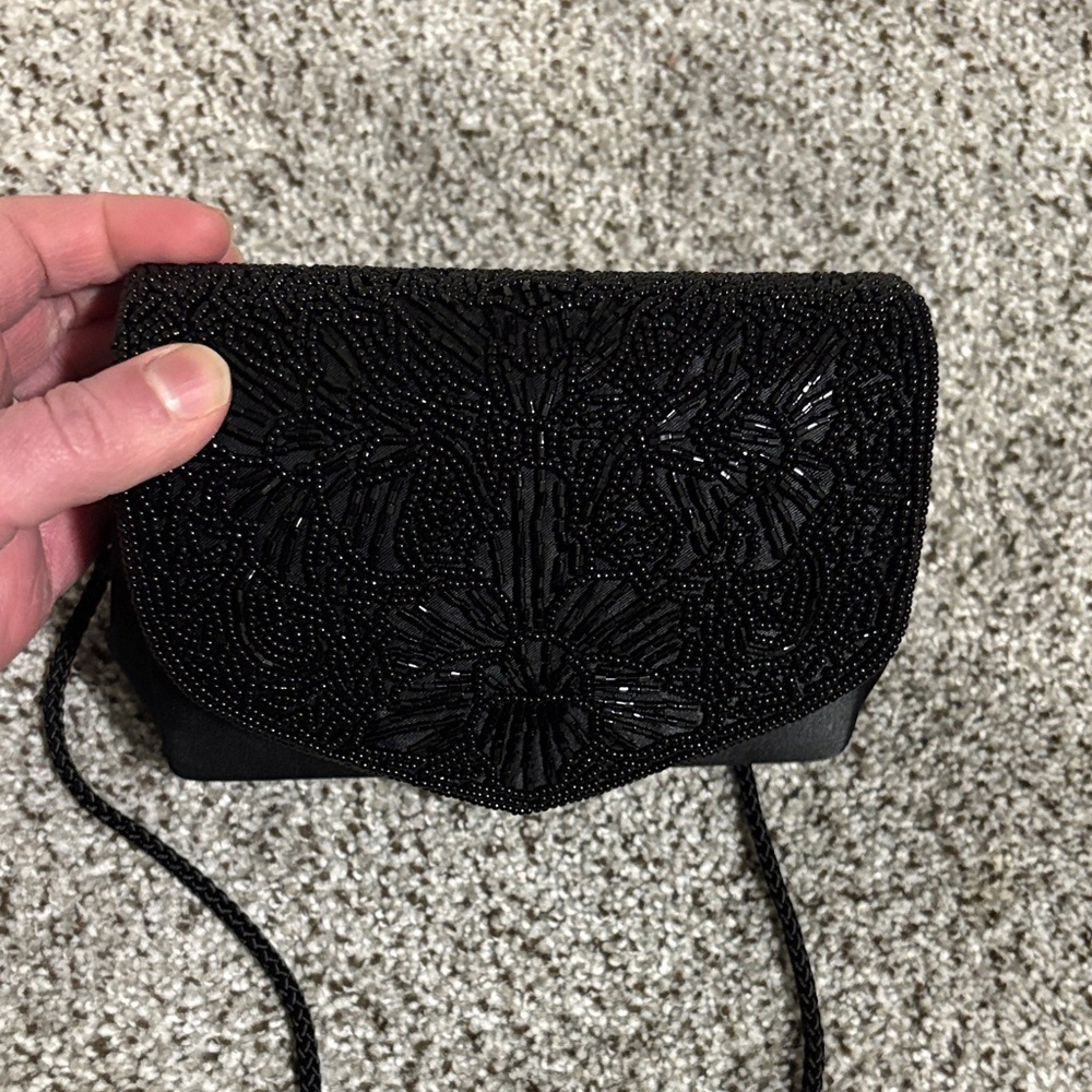 Vintage America Black Beaded Clutch - Picture 3 of 9